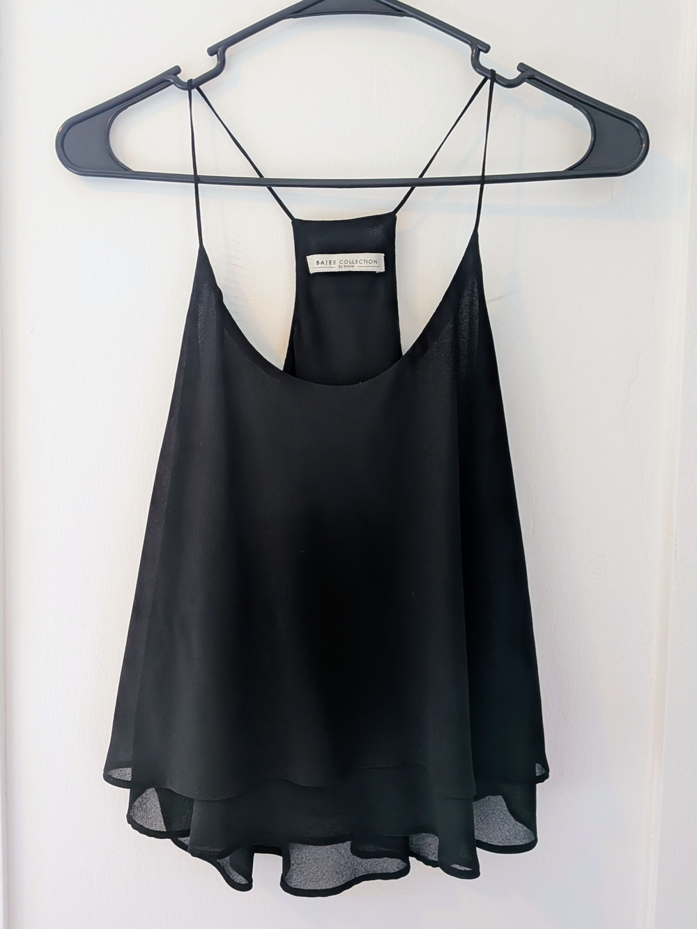 BE COOL Black Layered Spaghetti-Strap Camisole